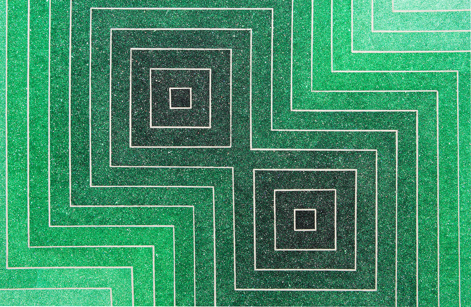 “Cosmic transmystic” (detail), 2014, glitter, acrylic on Belgian linen, 1600 x 2260 mm