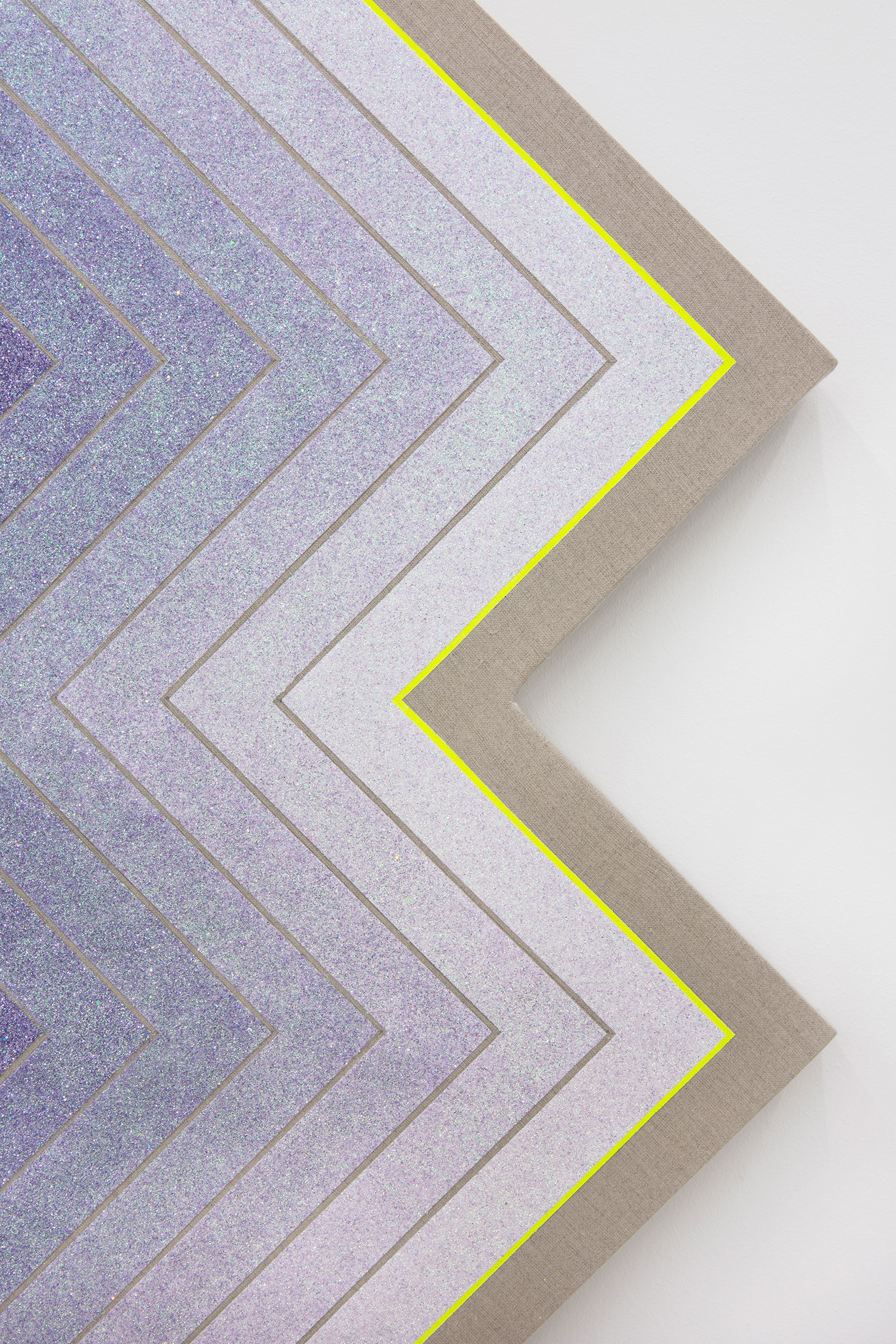 “Stellar bud living” (detail), 2014, glitter, acrylic on Belgian linen, 1960 x 2260 mm