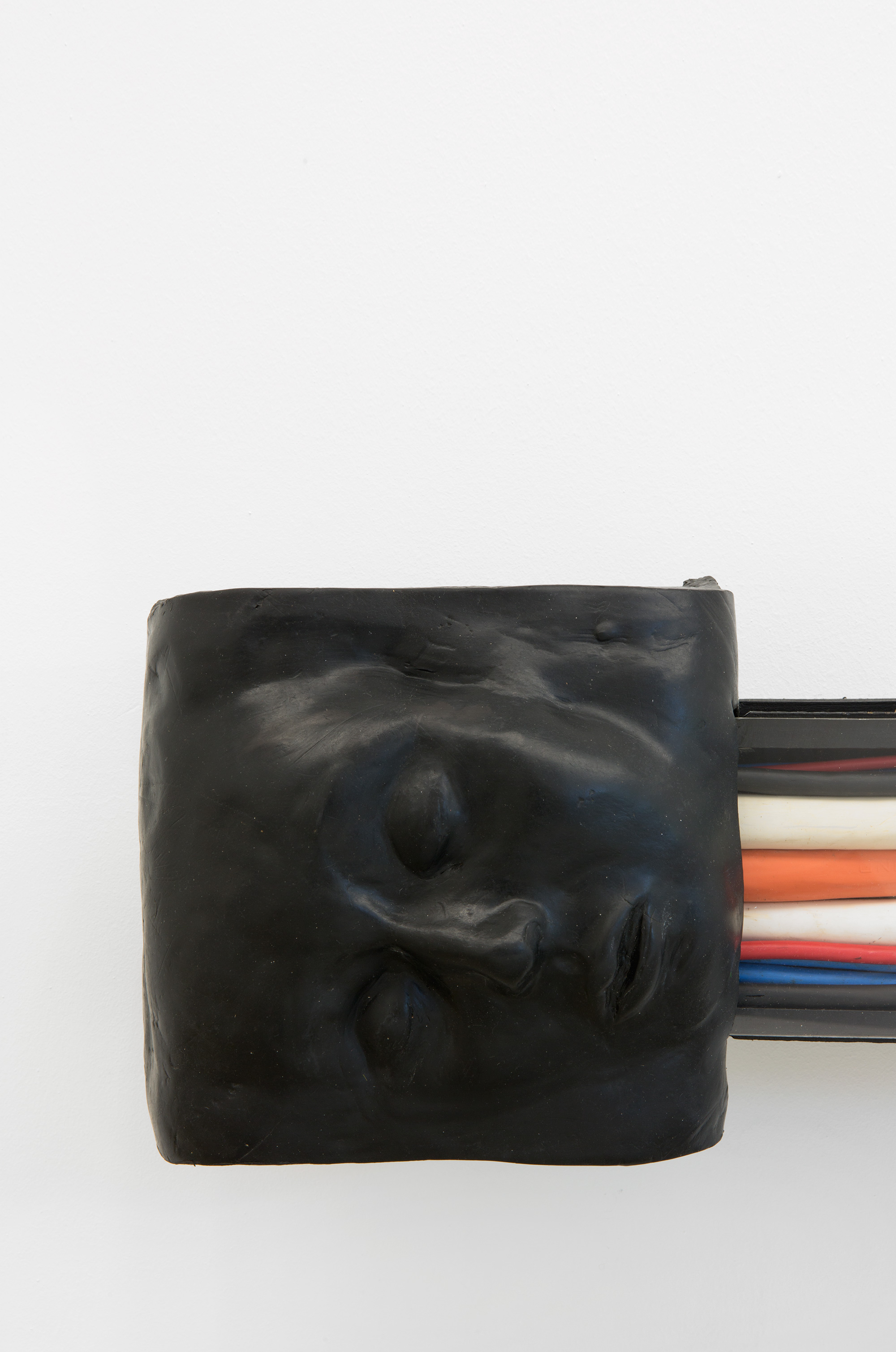 Janet Burchill & Jennifer McCamley, “Folly” (detail), 1991, industrial pipe, timber, electrical wiring, silicon rubber and perspex, 250 × 4580 × 150 mm, courtesy the artists