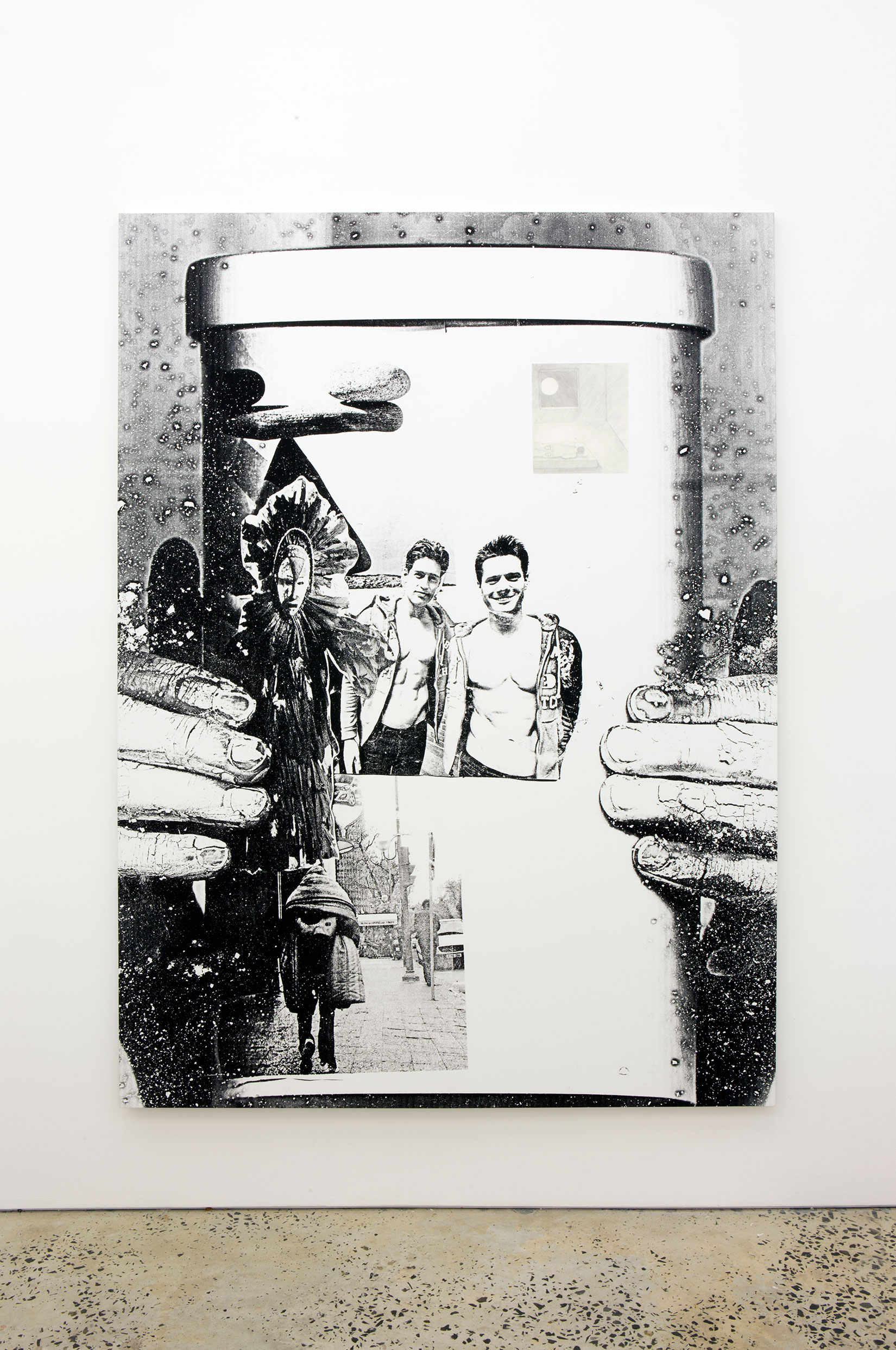 Lucie Stahl, “Abercrombie Workout”, 2014, inkjet print and collage on aluminium back-frame, 1670 x 1200 mm, Courtesy the artist.