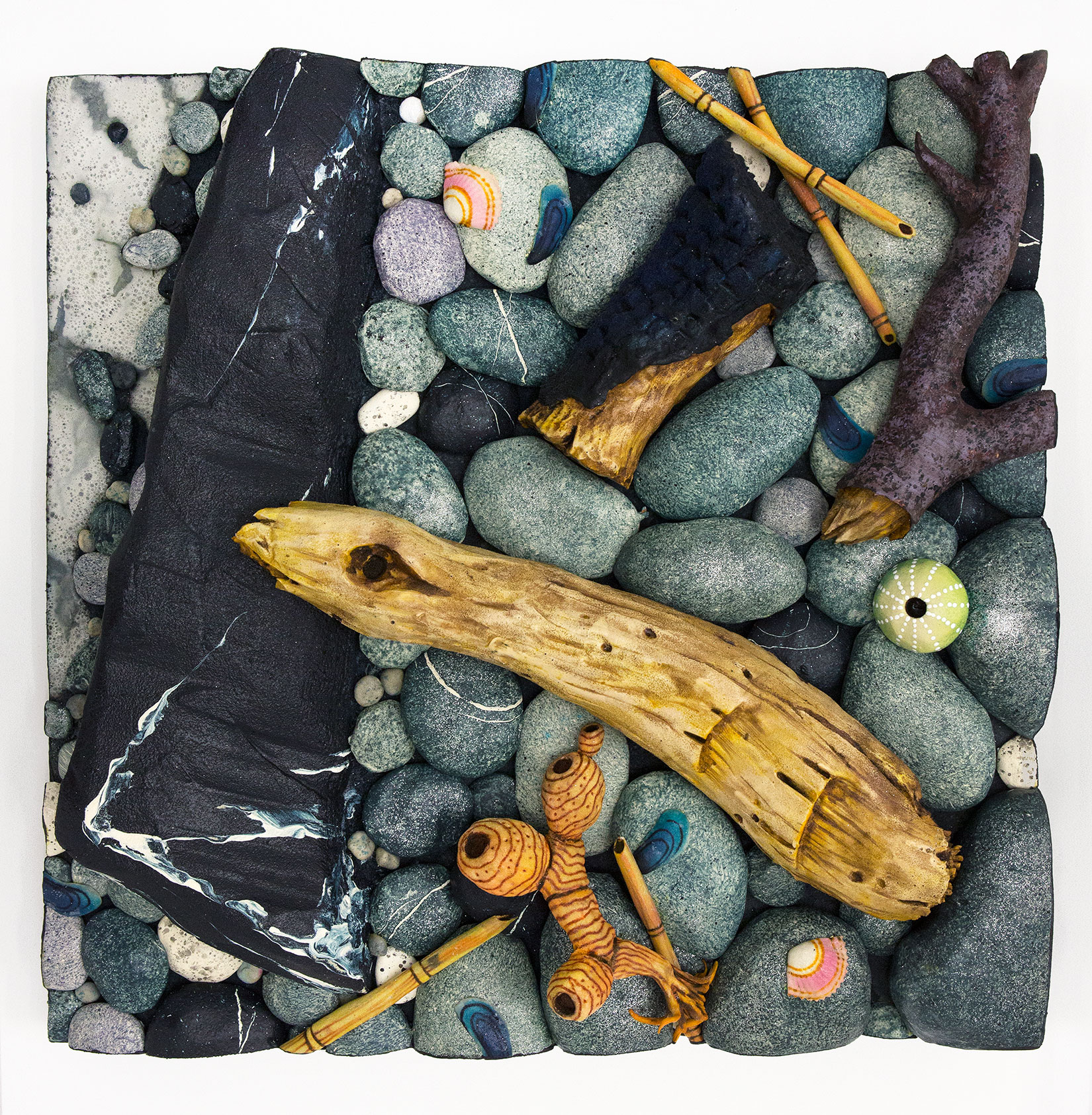 Piero Gilardi “Giochi della Risacca”, 2014, polyurethane, 720 × 720 × 170 mm